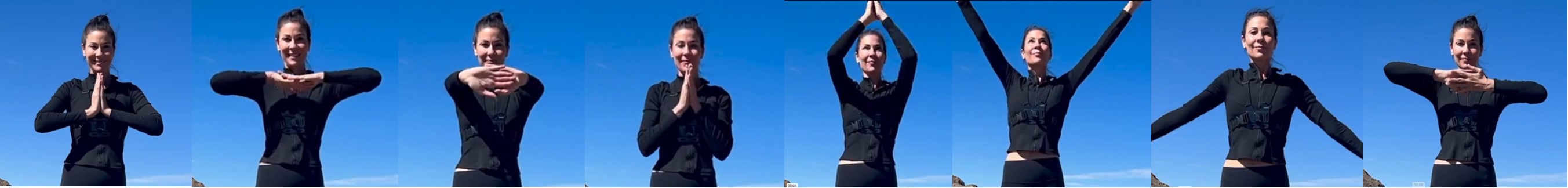 Stills showing the DMT™ Code 1 movement, step by step