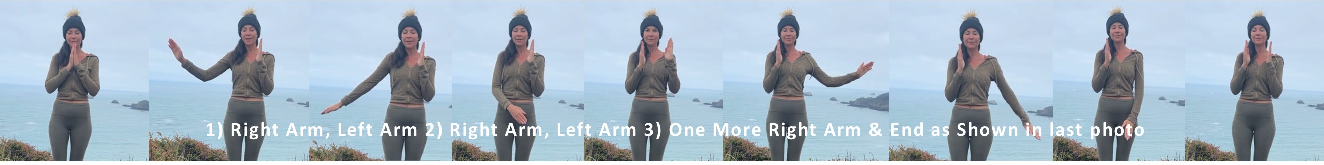 Stills showing the DMT™ Code 5 movement, step by step