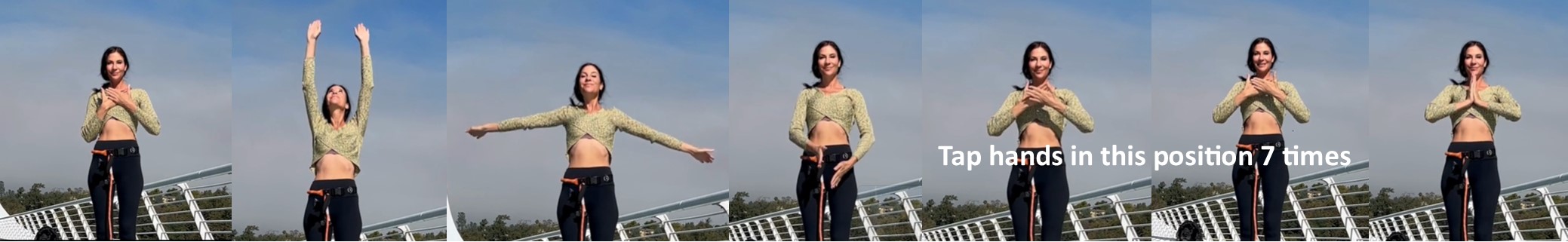 Stills showing the DMT™ Code 7 movement, step by step